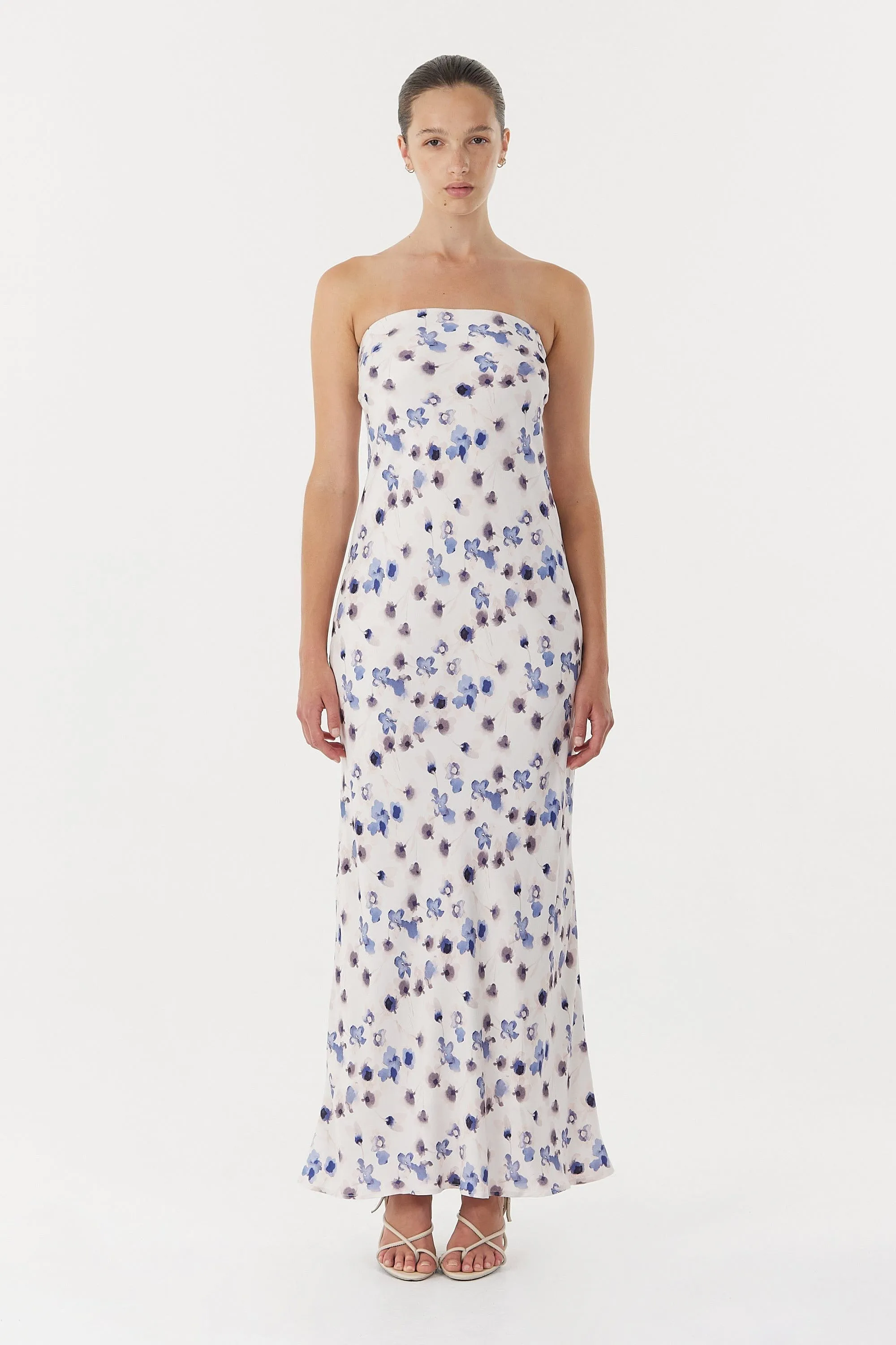 Third Form | Blue Bell Bias Strapless Dress