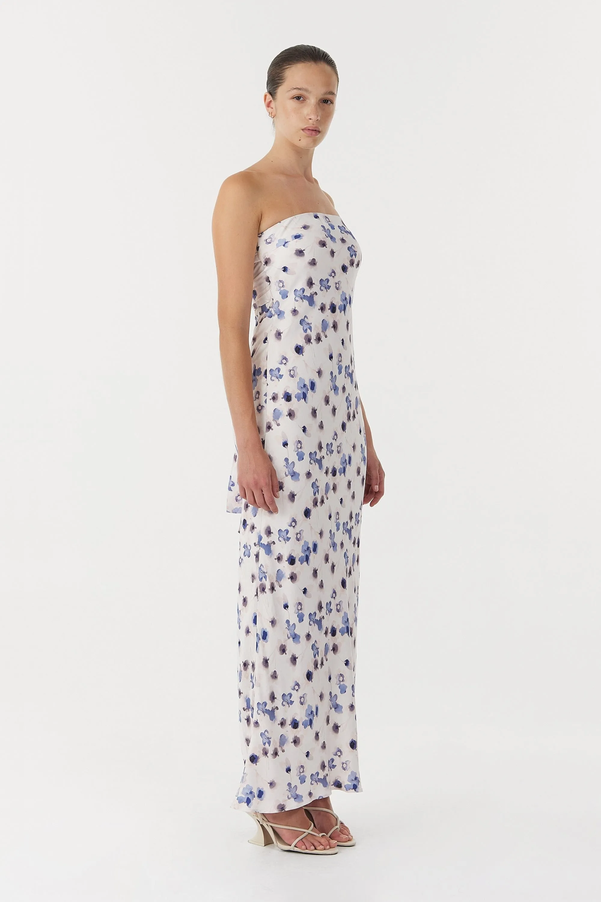 Third Form | Blue Bell Bias Strapless Dress