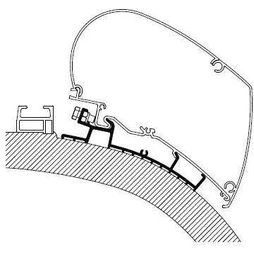 Thule Omnistor Carthago Chic Awning Adapter Series 6 <2014 309892