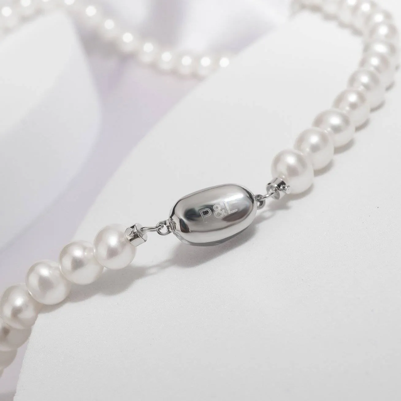 Top Lustre 8-9MM White Freshwater Pearl Necklace WN00486