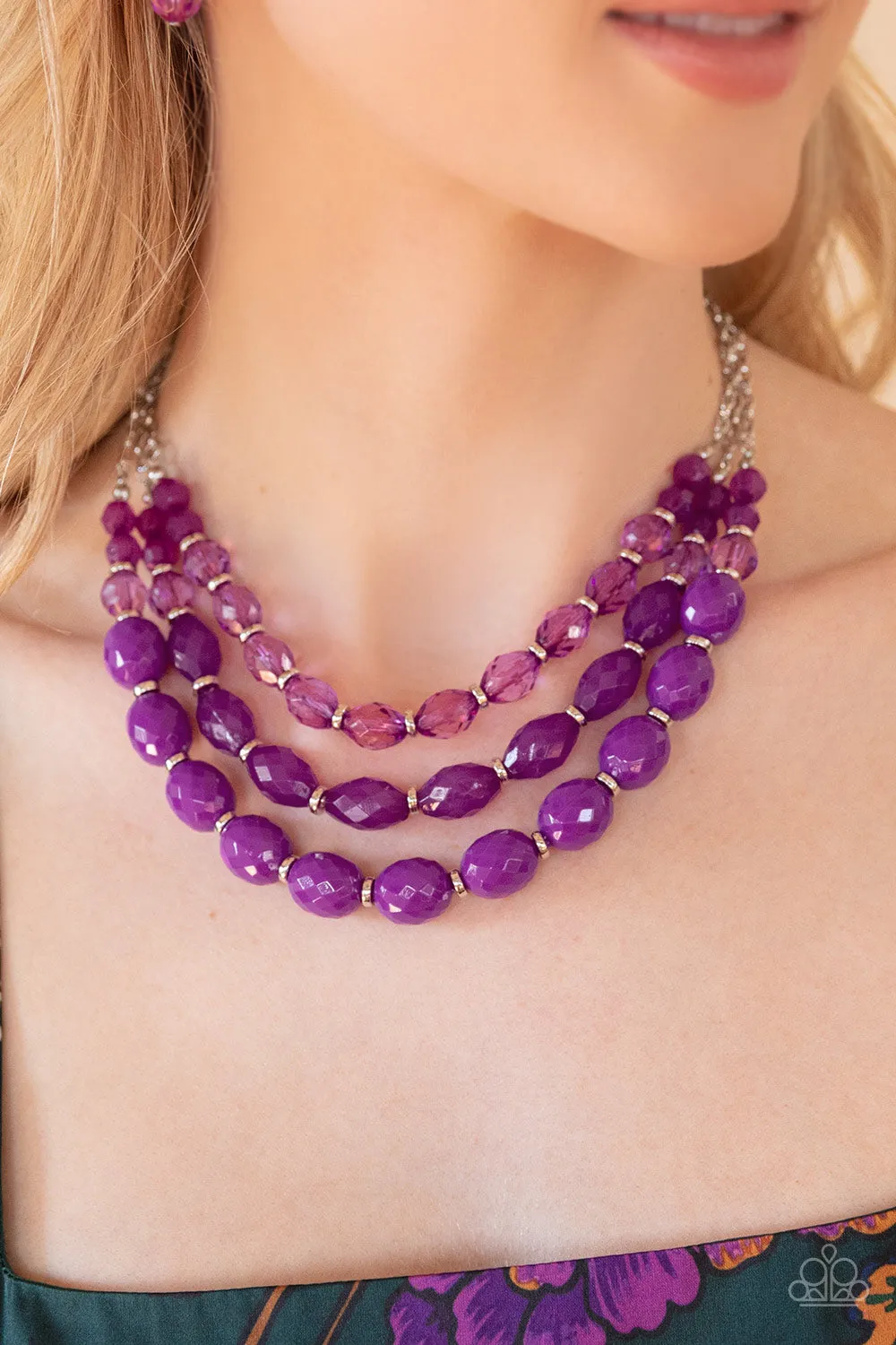 Tropical Hideaway Purple-Necklace