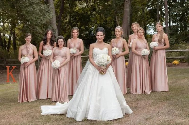 Unique Emerald Floor length Sleeveless Bridesmaid Dress