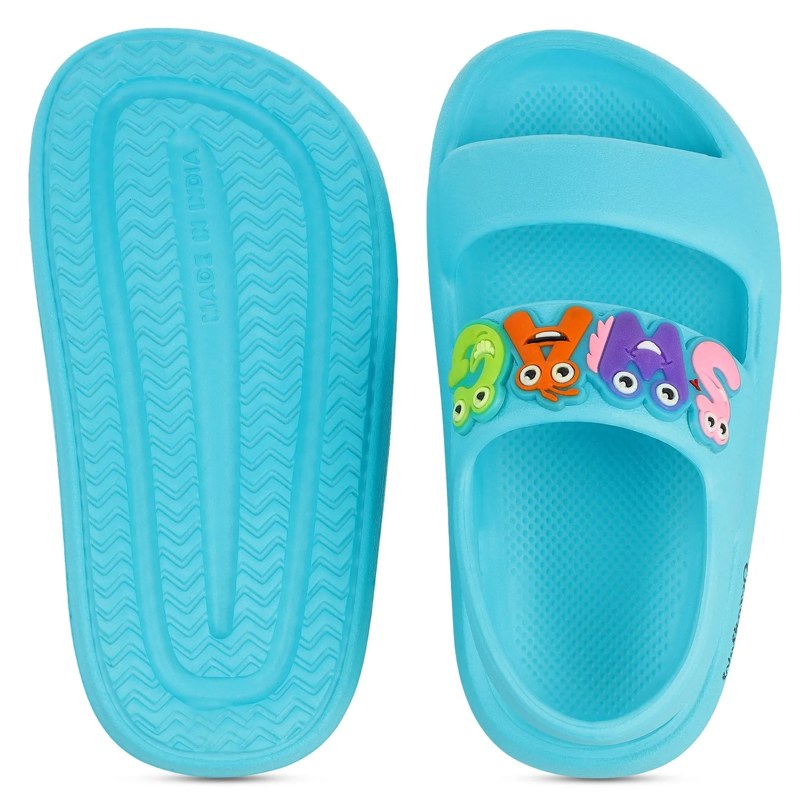 Walkaroo Kids Solid Clog Sandals  - WK374 Sky Blue