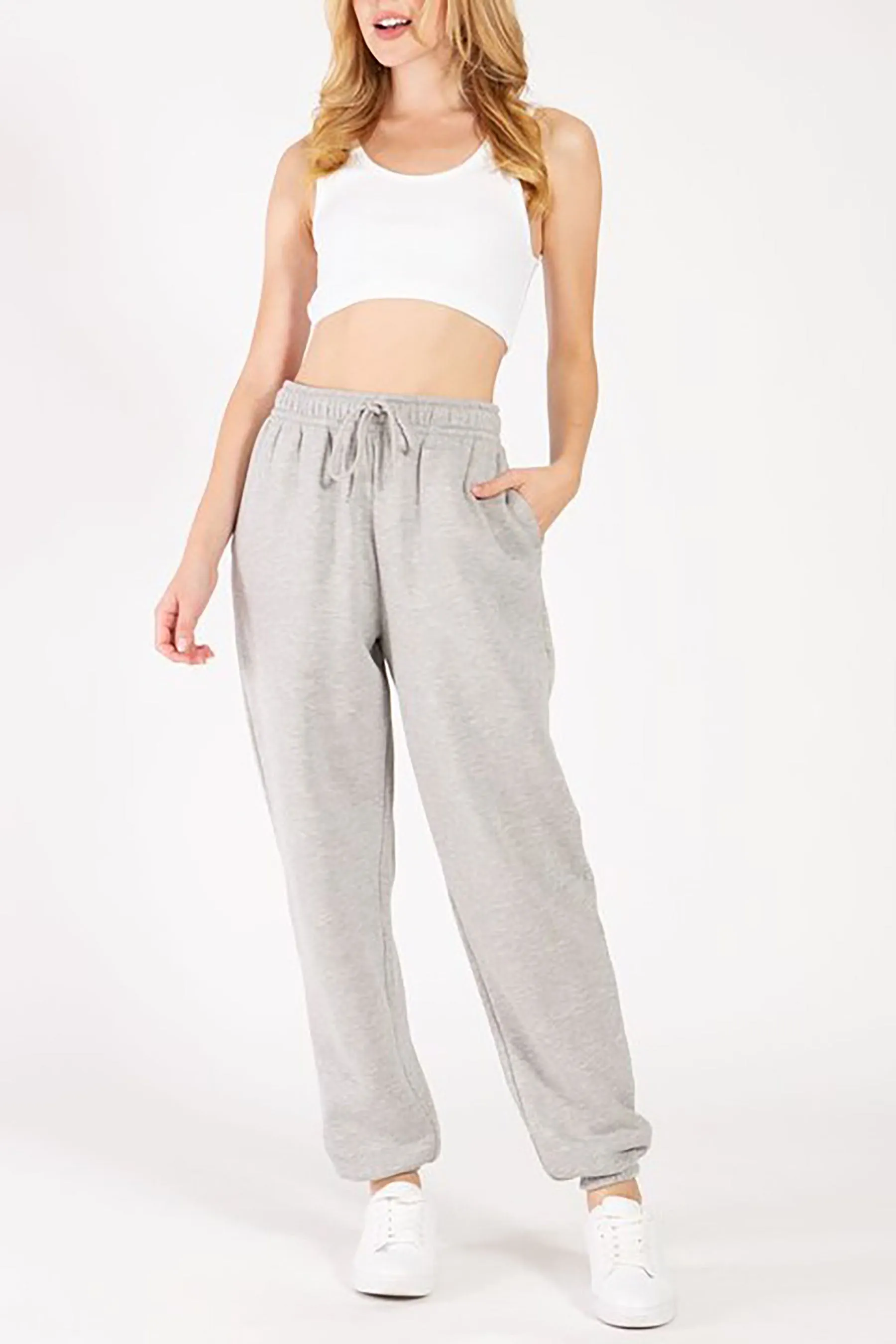 Women's Casual Oversized Fleece Sweatpants