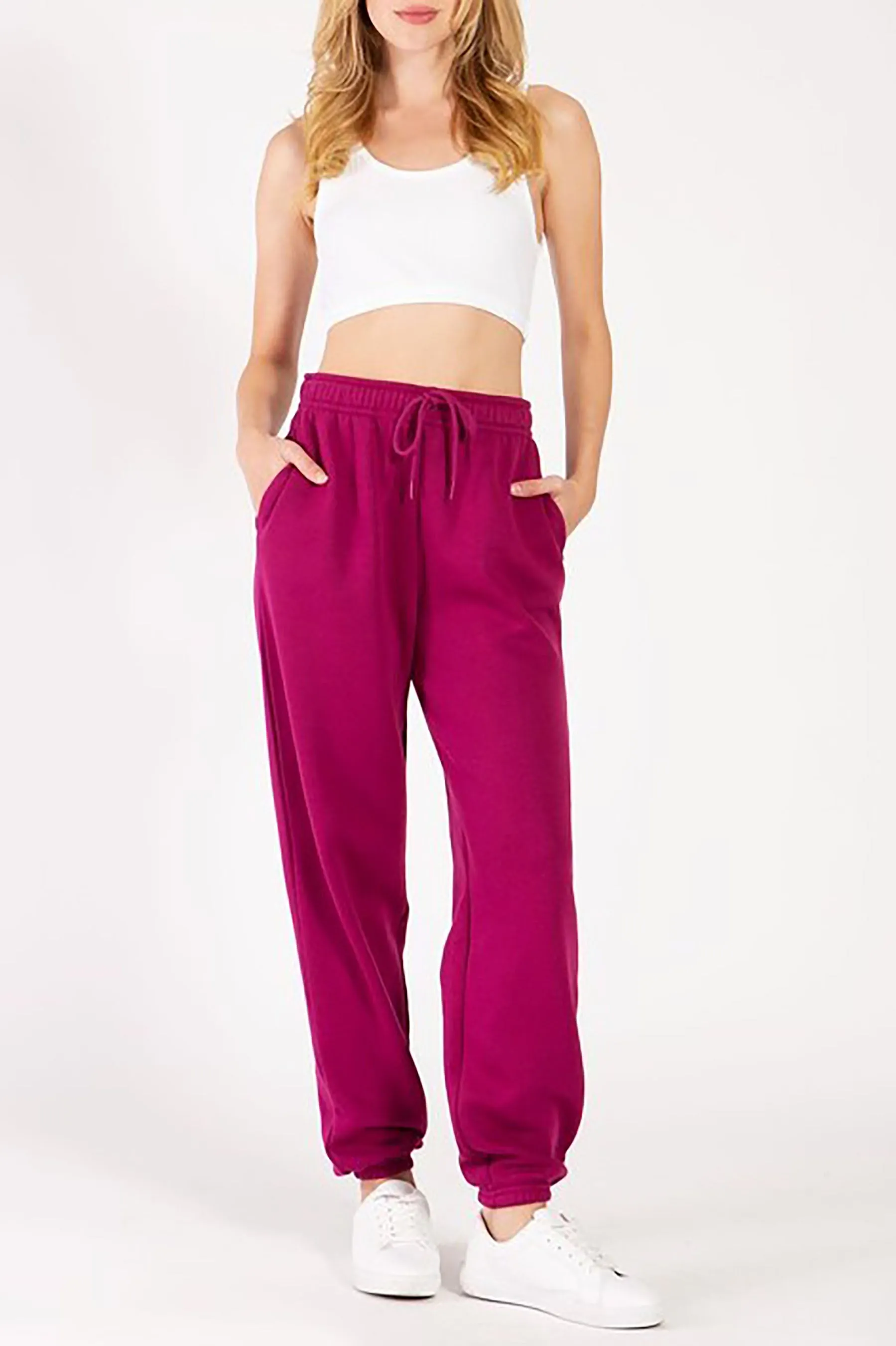 Women's Casual Oversized Fleece Sweatpants