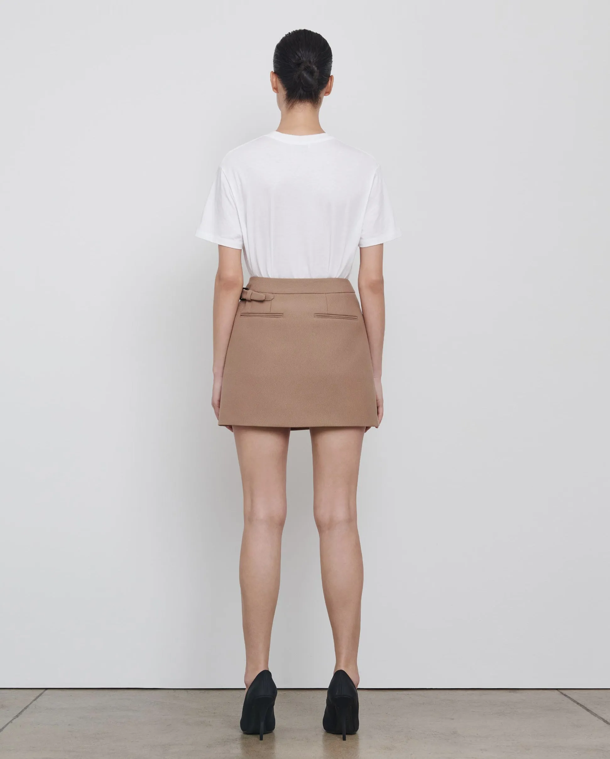 WRAP SKIRT MINI / TAN