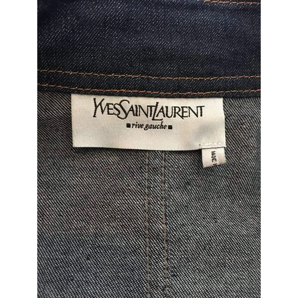 YVES SAINT LAURENT Dark Blue Denim Jacket | Size M/L